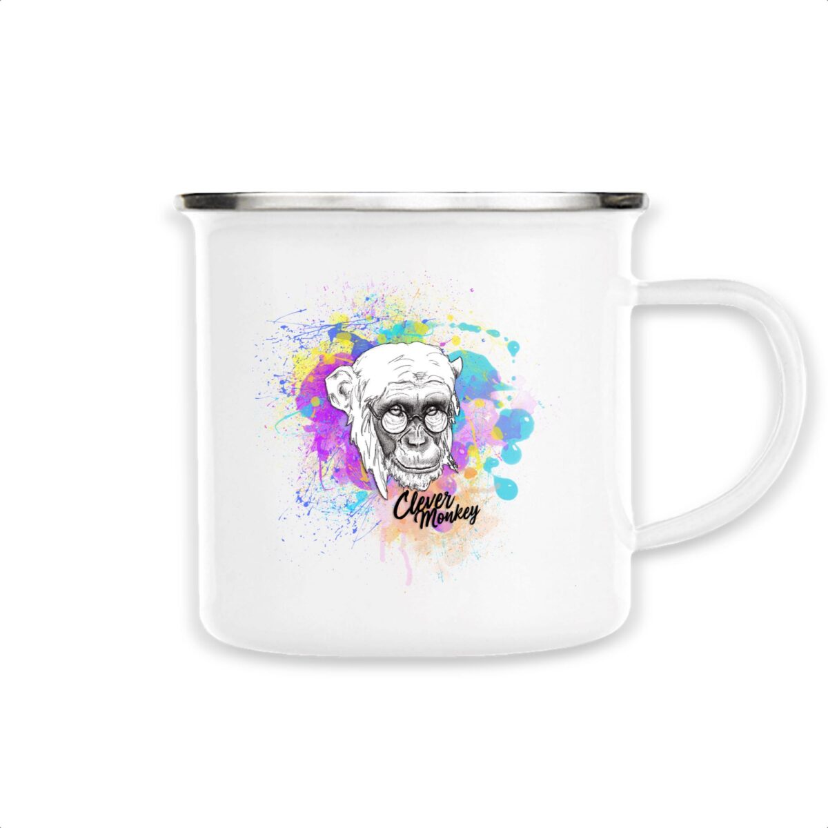 Cheeky Monkey Enamel Mug